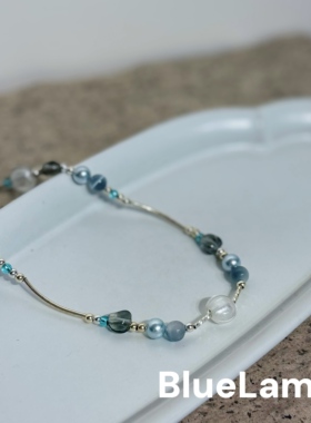 海洋之心原创设计蓝色系项链