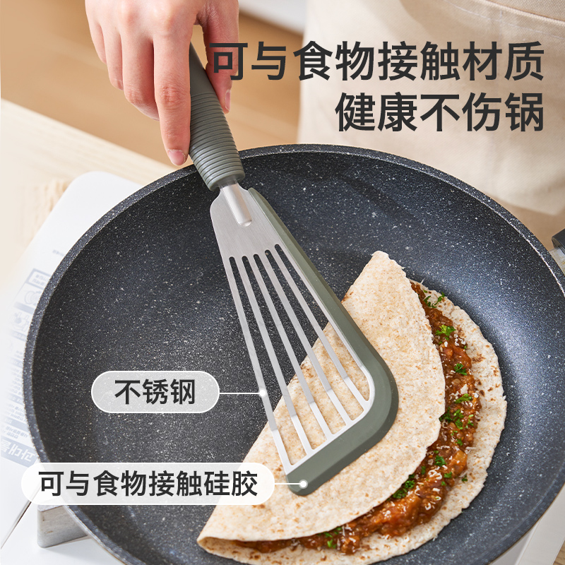 瑞士力康炒菜铲子硅胶铲子不粘锅耐高温锅铲家用炒菜煎饼蝴蝶铲 - 图2