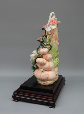 景德镇陶瓷金玉满堂雕塑艺术品