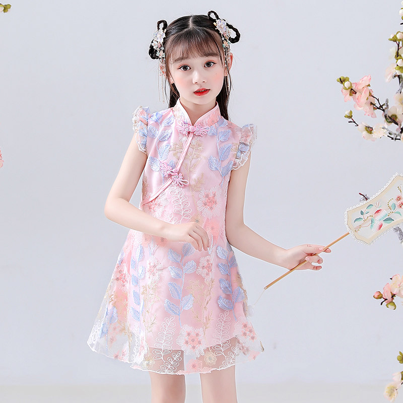 女童公主连衣裙子儿童装洋气2025新款旗袍夏装汉服夏季女孩中国风,淘宝优惠券,粉丝福利购,淘宝优惠卷