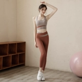 Одежда для йоги, комплект для спортзала, противоударная спортивный бюстгальтер, леггинсы для тренировок, для бега, популярно в интернете