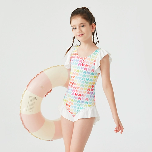 Детский милый купальник для тренировок, защита от солнца, в западном стиле, подходит для подростков