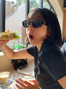 椭圆形韩版男女太阳镜