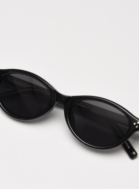 韩系椭圆TR板材脚偏光太阳眼镜潮男女网红复古街拍安克拉红墨镜