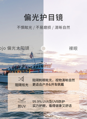aojo太阳镜防晒偏光酷感板材大框
