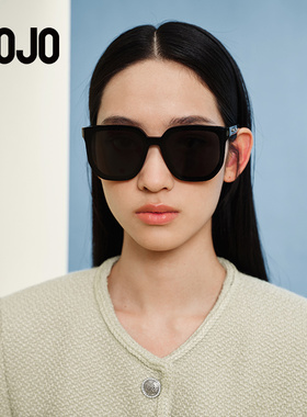 AOJO太阳镜 经典黑超驾驶镜AJ105SH256百搭方框不挑脸型 防晒防UV