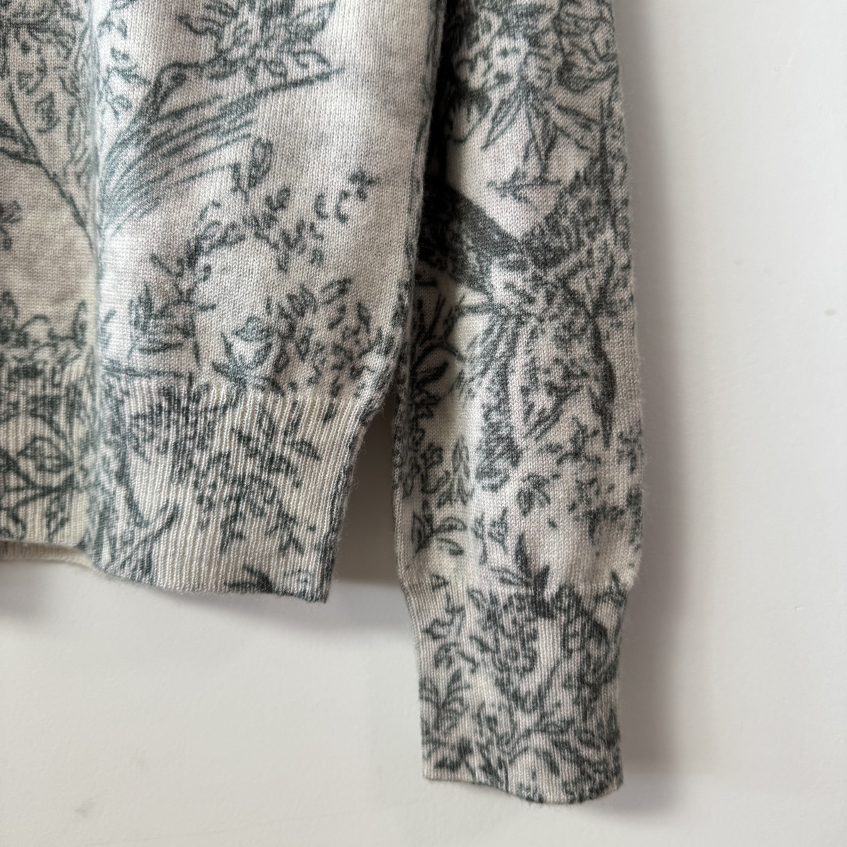 100% 绵羊毛品牌撤柜女装晕染圆领套头毛衣女宽松显瘦针织衫上衣 - 图0