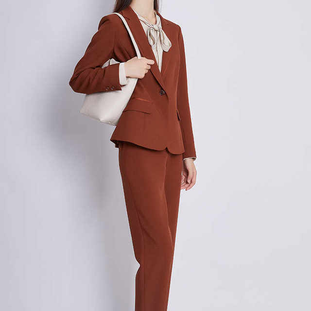 KEMAN Keman Spring and Autumn Straight Trousers Women's Professional Commuter Light Workplace Pants Mid-waist Small Legs Women