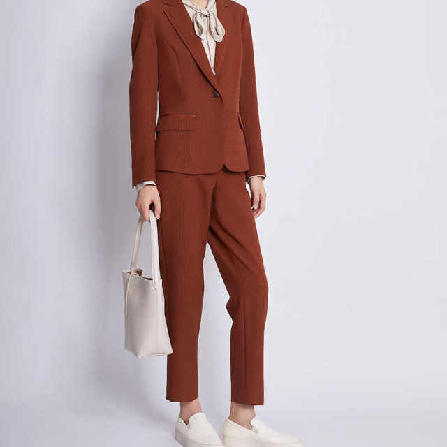 KEMAN Keman Spring and Autumn Straight Trousers Women's Professional Commuter Light Workplace Pants Mid-waist Small Legs Women