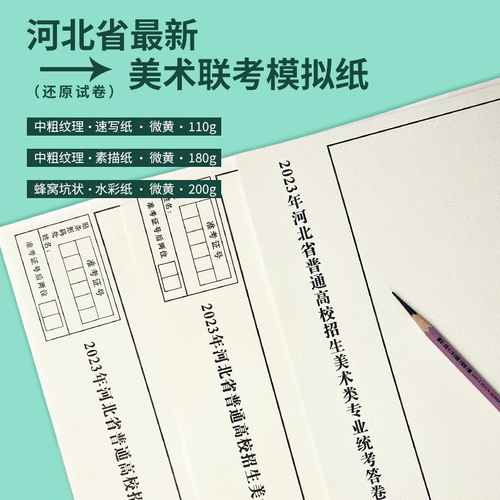 青竹河北联考纸美术生艺考练习专用180g加厚水彩纸考试铅化速写纸