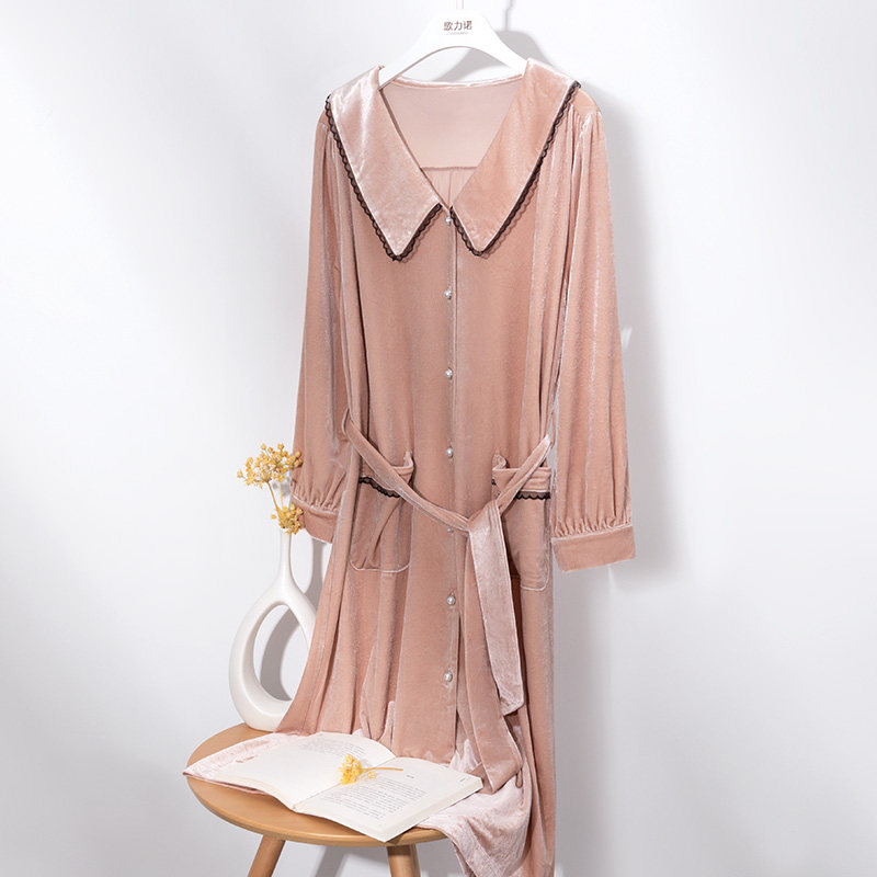 睡袍女款秋冬季长款睡裙珊瑚绒性感睡衣金丝绒家居服丝绒外袍浴袍,淘宝优惠券,粉丝福利购,淘宝优惠卷