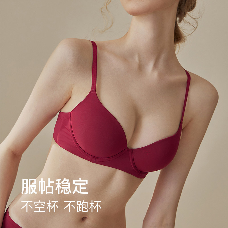 大胸显小光面薄款无痕钢圈新娘文胸 歌力诺文胸