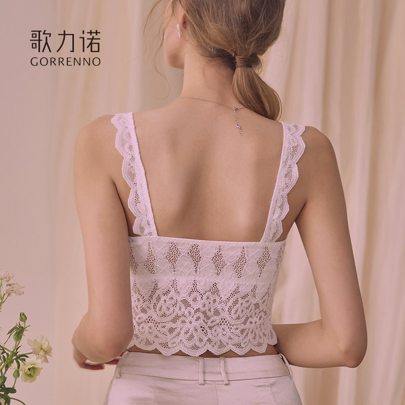 白色蕾丝夏季性感美大胸显小内衣 歌力诺文胸