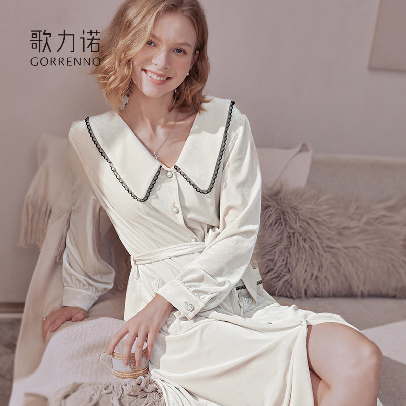 睡袍女款秋冬季长款睡裙珊瑚绒性感睡衣金丝绒家居服丝绒外袍浴袍,淘宝优惠券,粉丝福利购,淘宝优惠卷