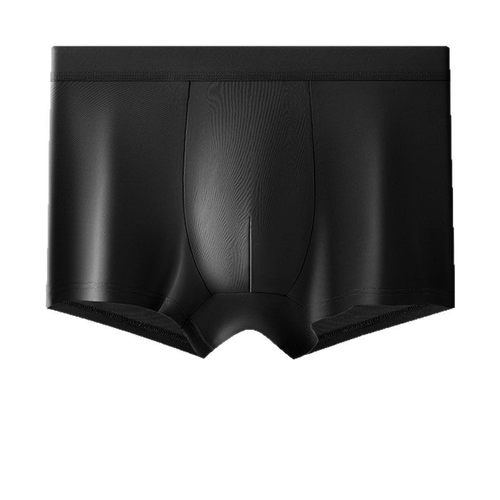 健丹鸟男士冰丝内裤无痕平角裤夏季薄款抗菌四角裤短裤头一件代发 - 图3