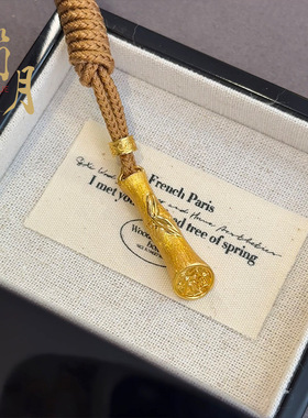 古法沙金拉丝竹节项链女如意绳抽拉节节高项坠毛衣链手工编绳坠链