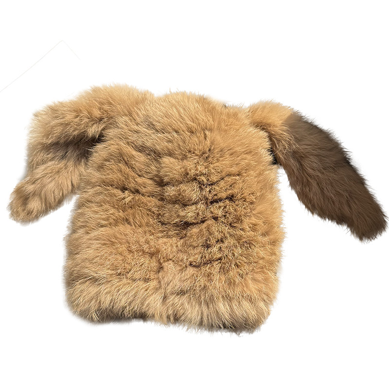 兔毛帽子可爱兔耳朵毛毛帽子保暖防寒帽显脸小护耳帽包头帽毛线帽,淘宝优惠券,粉丝福利购,淘宝优惠卷