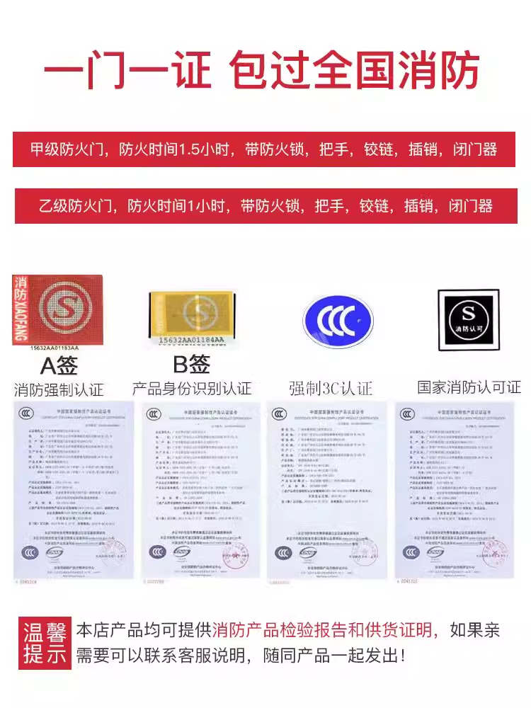 钢制防火门厂家直销甲级乙级不锈钢玻璃消防通道木质定制厨房单开 - 图2