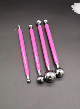 丸棒4件套 8头热缩片凹造型工具不锈钢手工diy