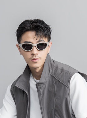 痞帅灰色高级感户外骑行防风墨镜男女2025新款徒步爬山登山太阳镜