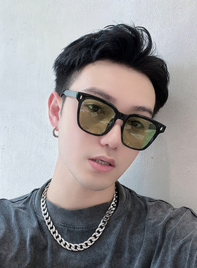 韩版绿色偏光墨镜ins大脸显瘦