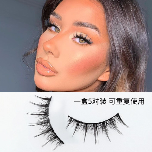 Miusi缪思颜 欧美ins网红舞台cos假睫毛自然浓密簇状可爱萌妹五对 - 图0