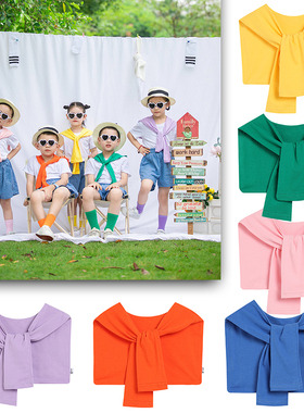糖果色棉披肩围巾啦啦队服配饰