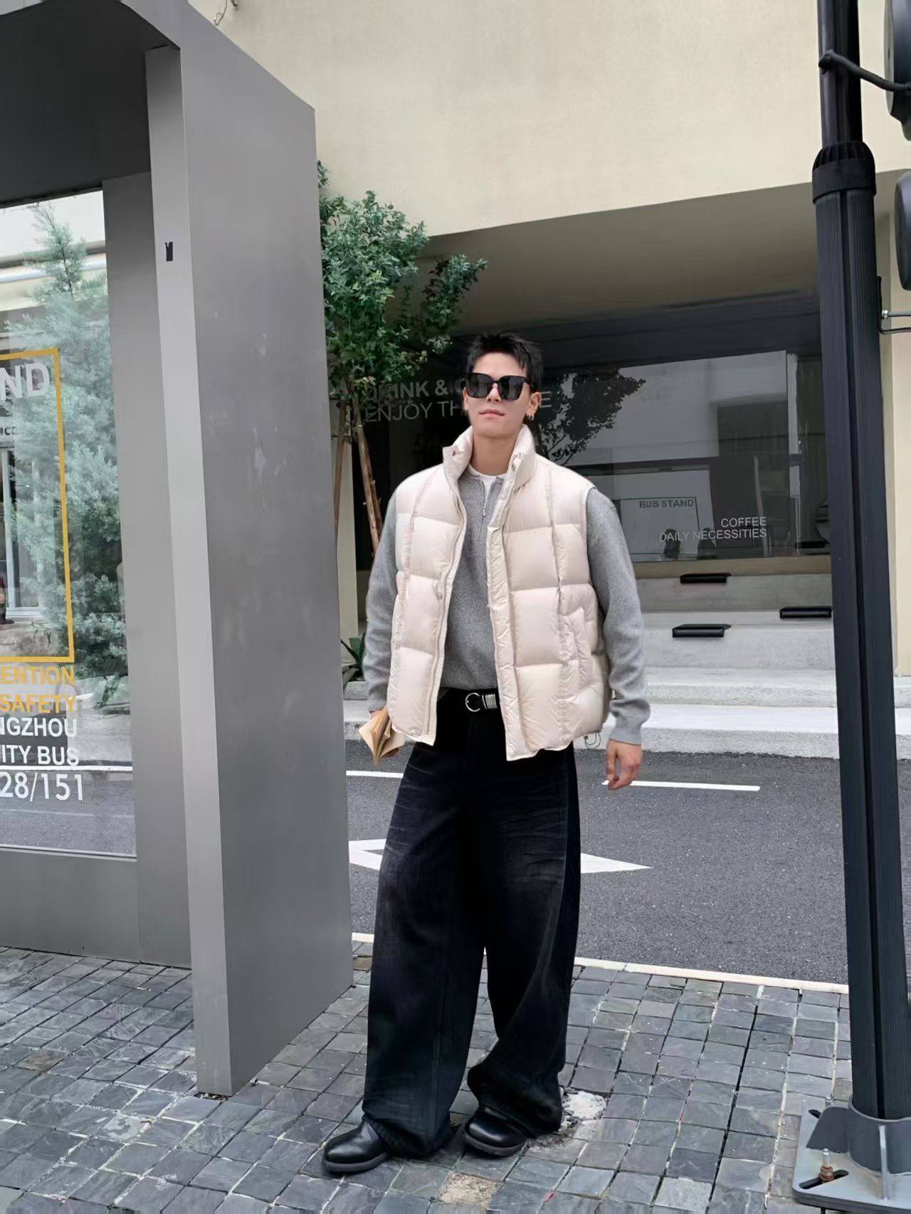 美式高品质软糯辑格羽绒马甲男青年宽松保暖白鸭绒背心无袖外套潮,淘宝优惠券,粉丝福利购,淘宝优惠卷