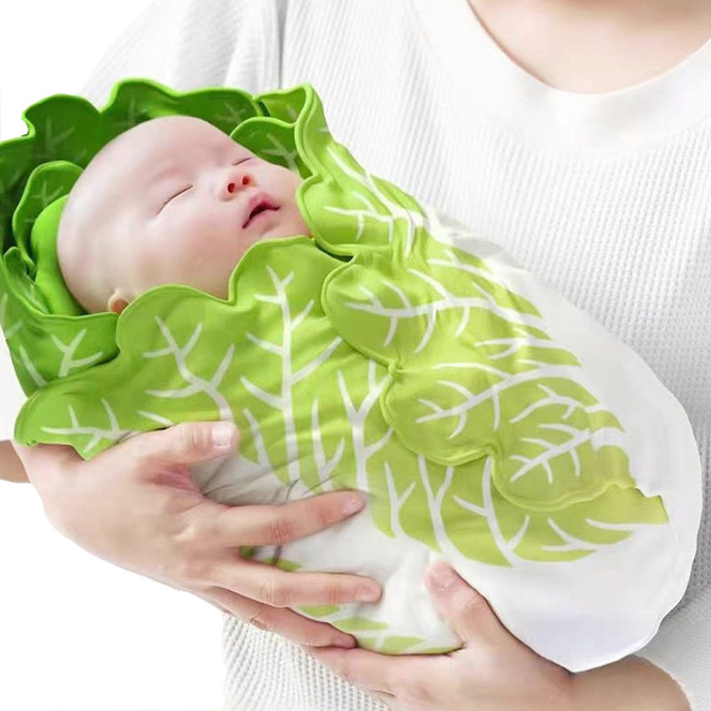 大白菜新生儿搞怪创意包被宝宝抱被 咕兜兜婴童抱被/抱毯