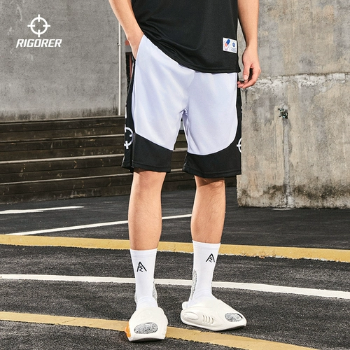 Баскетбольные быстросохнущие мужские штаны, дышащие шорты для тренировок, свободный крой, в американском стиле