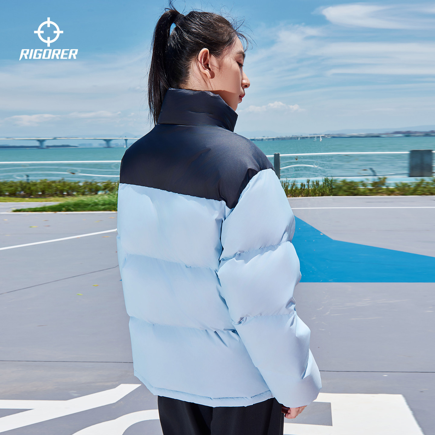 准者羽绒服短款男女冬季新款鸭绒运动户外baby蓝立领保暖防风外套,淘宝优惠券,粉丝福利购,淘宝优惠卷