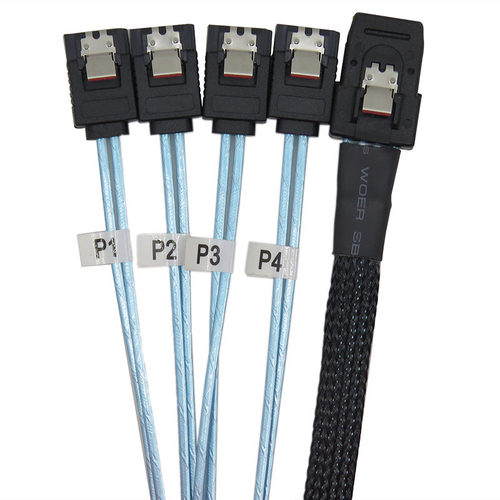 SFF-8087转4*sata 7P正向线服务器阵列卡主板接硬盘6G数据传输线 - 图3