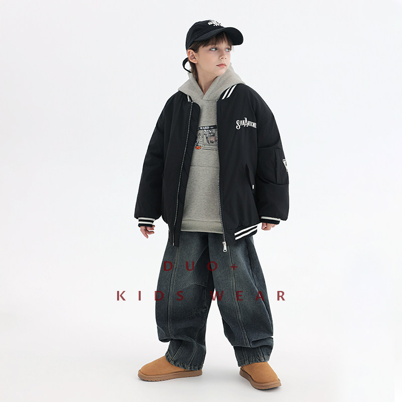 多加潮牌童装男童棉服儿童夹棉外套冬装新款中大童夹克加厚棒球服,淘宝优惠券,粉丝福利购,淘宝优惠卷