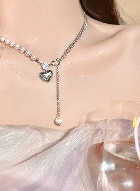 秋冬百搭ins爱心吊坠项链