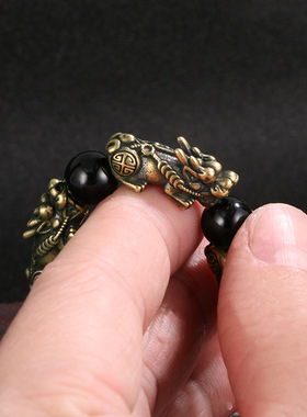 热销国潮链子手环貔貅隔珠手链霸