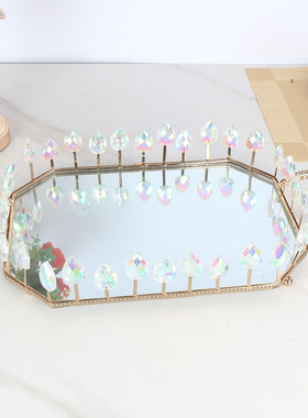 轻奢水晶玻璃果盘，茶几新宠，2