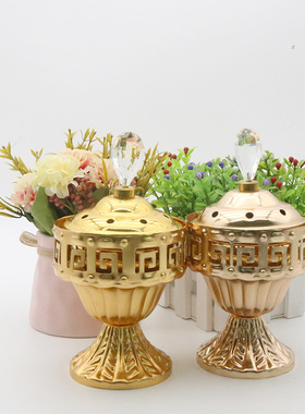 简约时尚香炉，金属檀香盒，创意