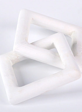 抽象设计师款方框几何套环摆件样板房民宿高档创意桌面艺术工艺品