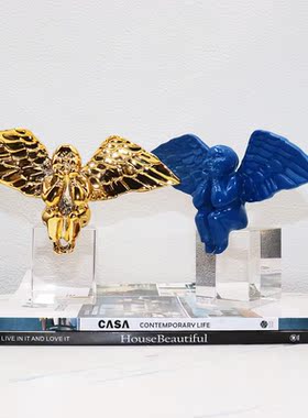 北欧天使摆件创意树脂水晶装饰品