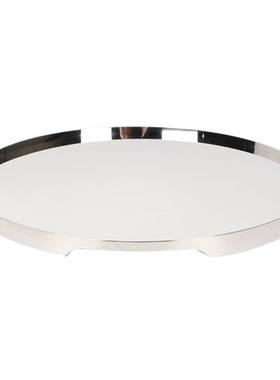 现代轻奢极简不锈钢方圆镜面托盘家用样板房装饰陈列高端收纳摆件