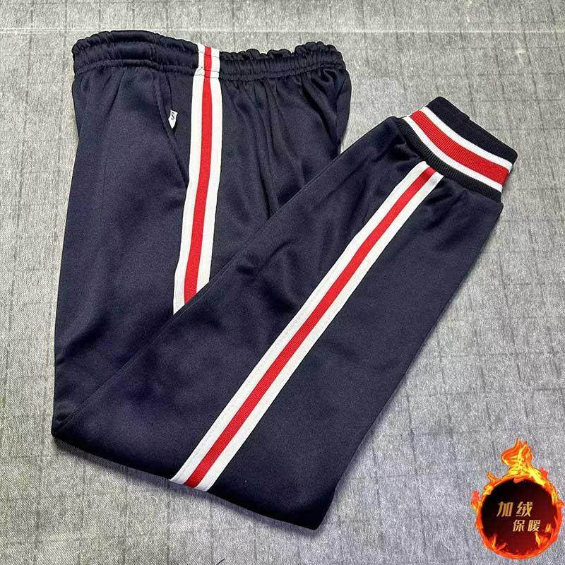 秋冬加绒加厚初高中小学生白红白一道杠束脚修身显瘦保暖校服裤子,淘宝优惠券,粉丝福利购,淘宝优惠卷