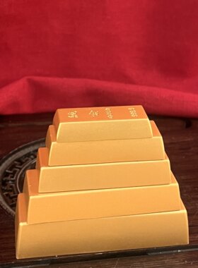 实心合金仿真金条桌面摆件开业礼