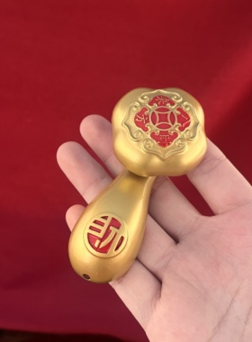 如意转转金属旋转八方来财手把件