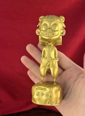 纯铜哪吒魔童复古创意摆件礼物