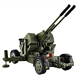 Kadiwei 1:35 súng phòng không hợp kim mô hình súng cối xe tăng pháo phòng không quân sự phóng tên lửa xe đồ chơi - Chế độ tĩnh máy múc trẻ em Chế độ tĩnh