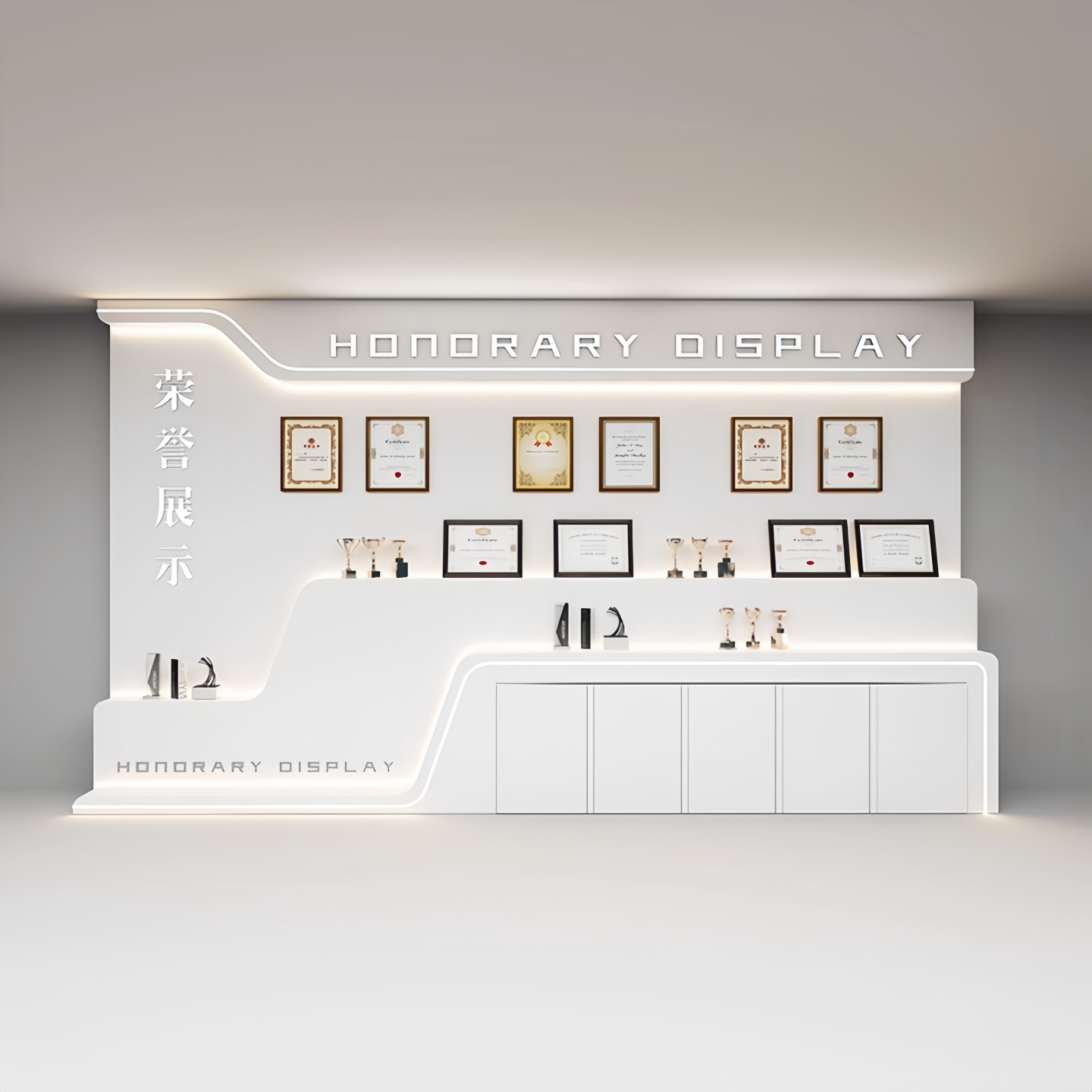 定制高端荣誉墙展示柜展厅烤漆样品展示架陈列柜美容院产品展示柜,淘宝优惠券,粉丝福利购,淘宝优惠卷