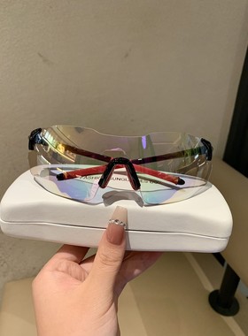 透明炫彩骑行眼镜男女变色