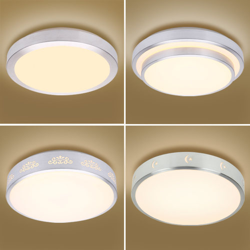 led吸顶灯圆形卧室灯现代简约客厅灯过道走廊卫生间厨房阳台灯具 - 图1