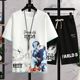 Summer Fashion Teen Leisure Sports Set Men Junior High School Student Trendy Short Sleeve T-shirts Men Handsome Big Children