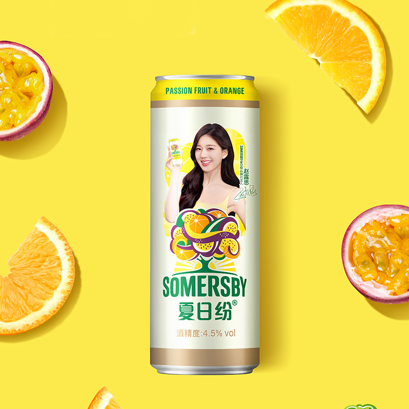 Somersby夏日纷果酒果味啤酒低度微醺混合口味330ml*24听罐整箱装 - 图1